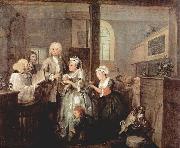 William Hogarth A Rake's Progress - Marriage oil painting on canvas